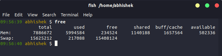 linux command to monitor memory usage