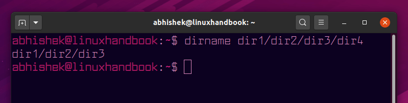 dirname command in Linux
