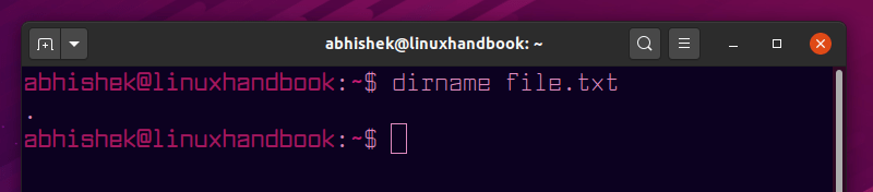 dirname command example