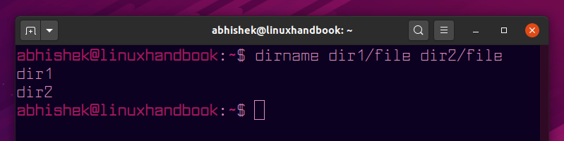 dirname command