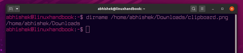 dirname command example