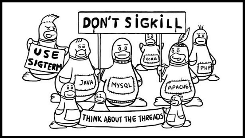A sigkill signal was received for the job