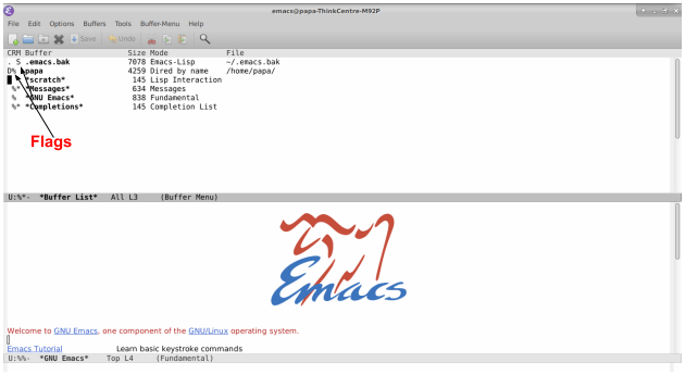 Buffer list in Emacs