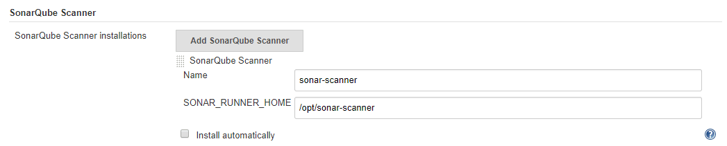 SonarQube scanner setup in Jenkins