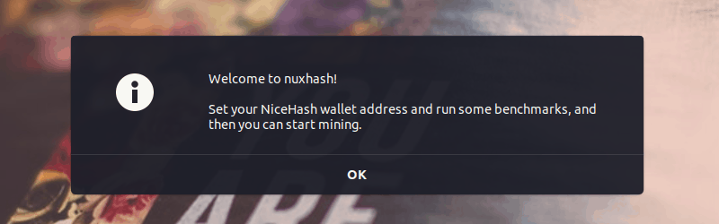 Using Nuxhash for NiceHash on Linux
