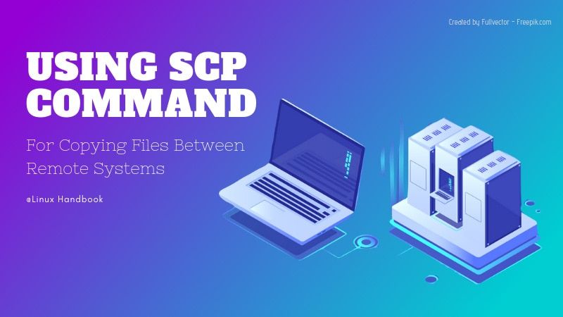 linux scp from one server to another