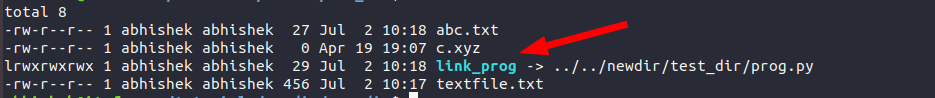 linux soft link example