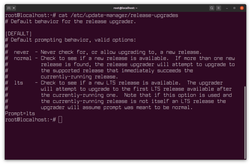 Ubuntu Update Manager Setting
