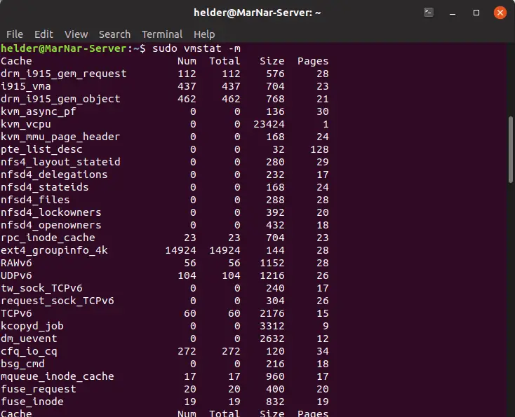 linux dcommand to check memory availabel