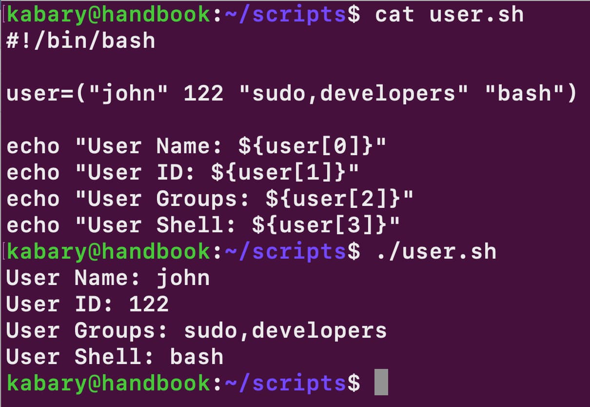 Bash Shell Script Example