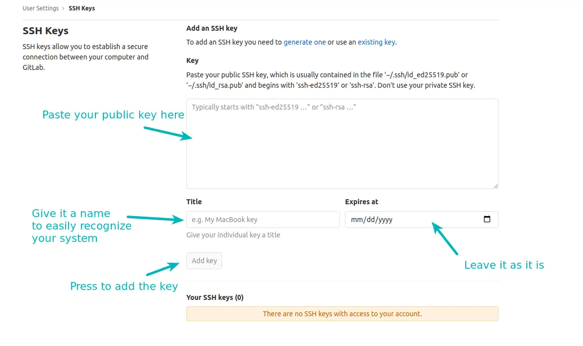 git add ssh key