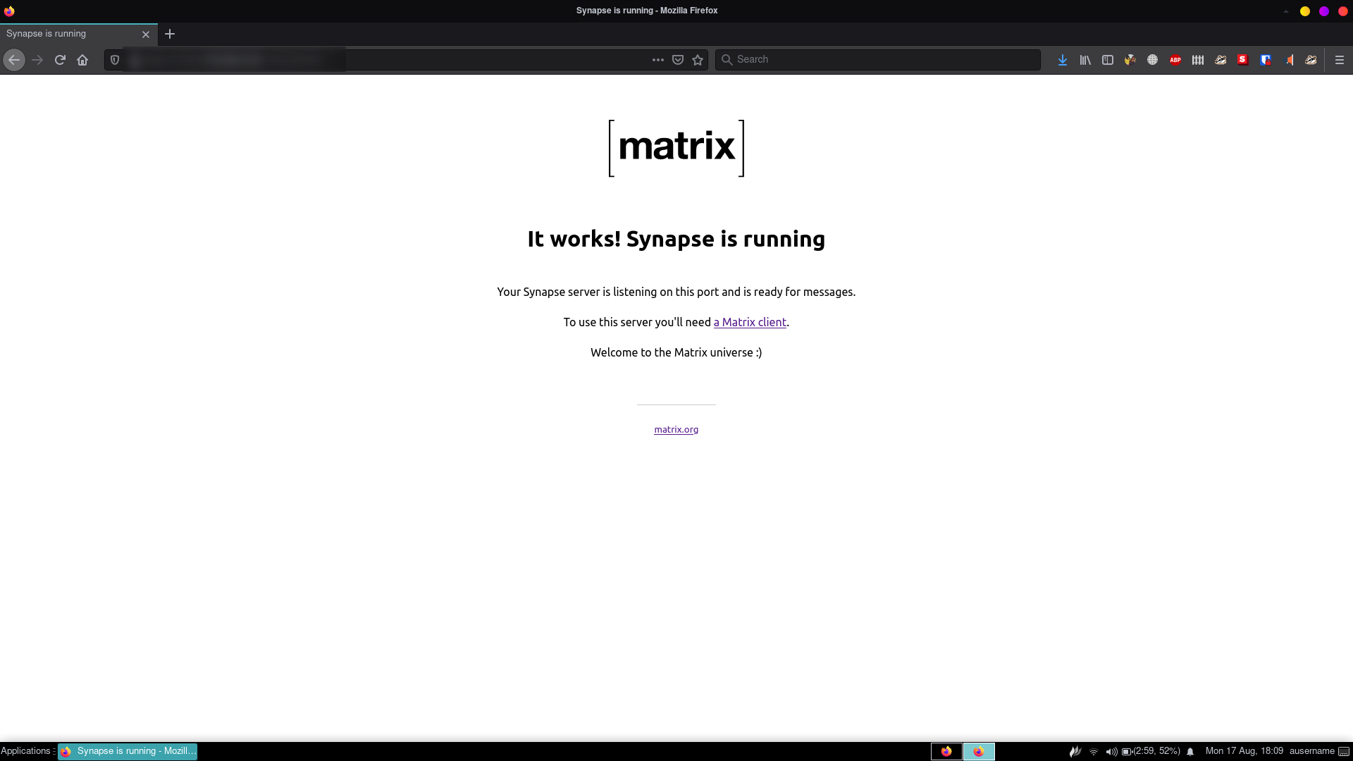 Synapse Matrix homeserver implementation