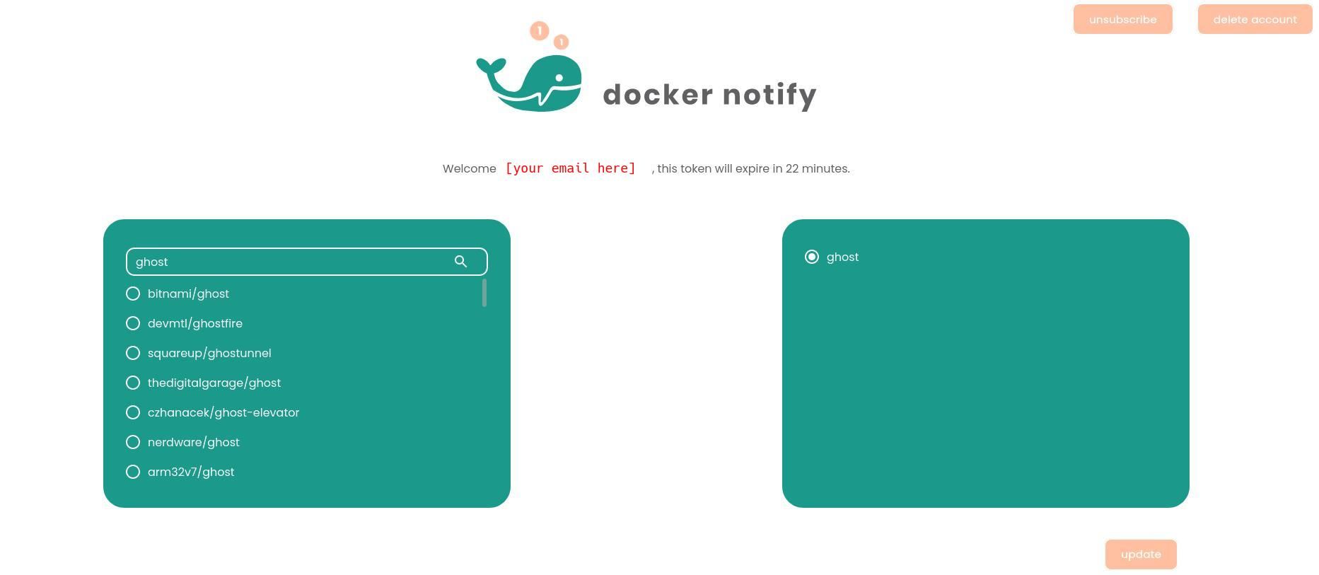 email notify docker com