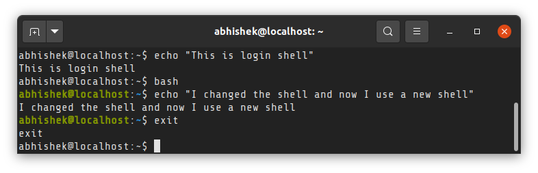 Changing shell in Linux