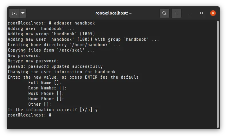 ubuntu create new sudo user