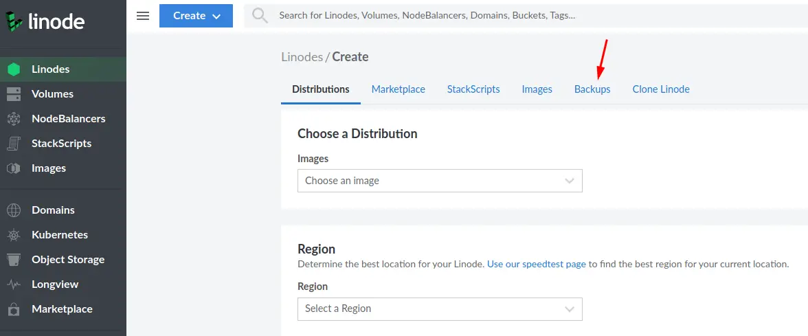 Create Linode Clone from Backups