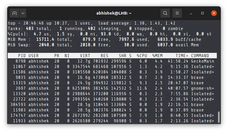 how-to-sort-top-command-in-linux-based-on-memory-usage