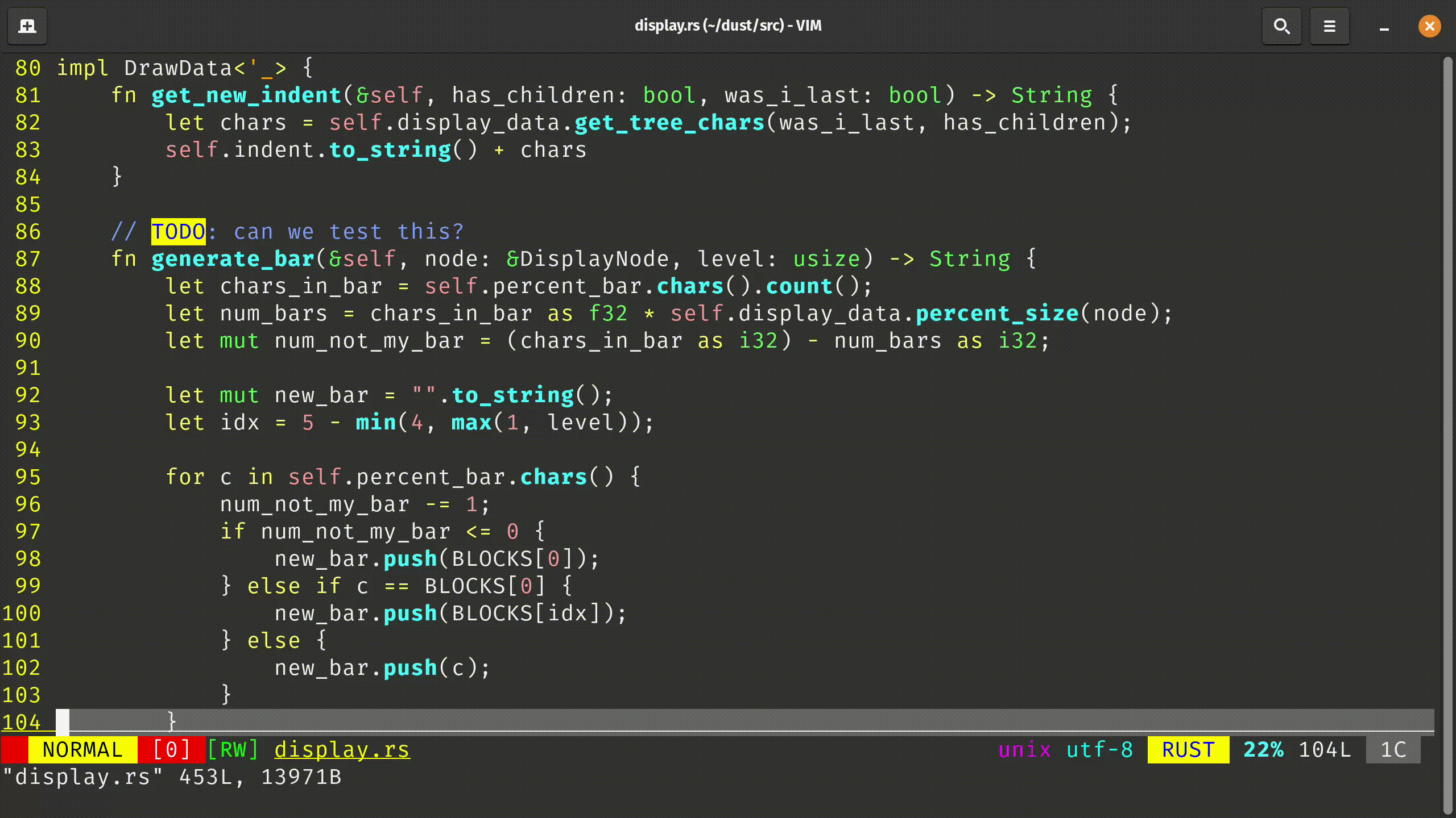 trying out all default color schemes that Vim ships with