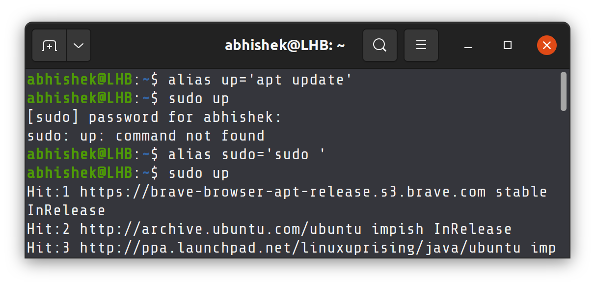 Running aliased command with sudo requires an alias for sudo itself