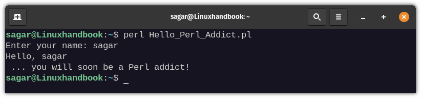Exécuter le script Perl à partir du fichier