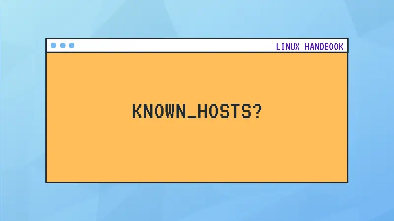 known hosts file ssh