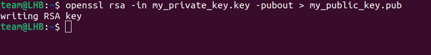 Create public key with openSSL
