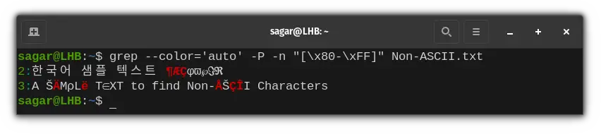 Find Non ASCII Characters In Text Files In Linux