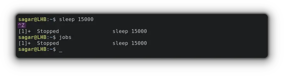 use SIGTSTP with a kill to terminate foreground processes