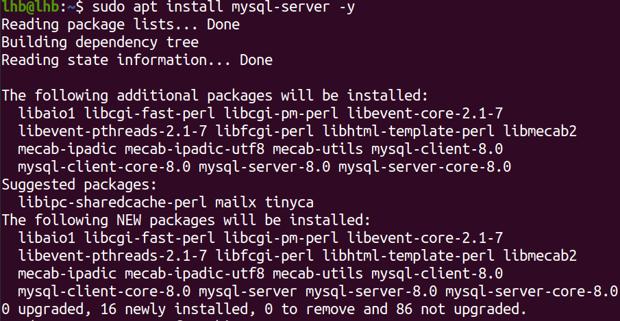 Installing MySQL on Ubuntu