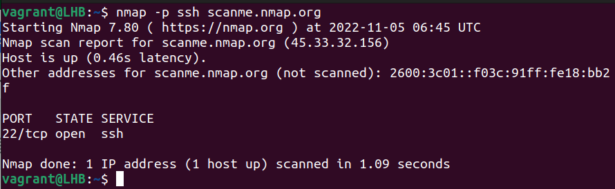 Scan for SSH ports