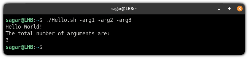 check the number of arguments in bash
