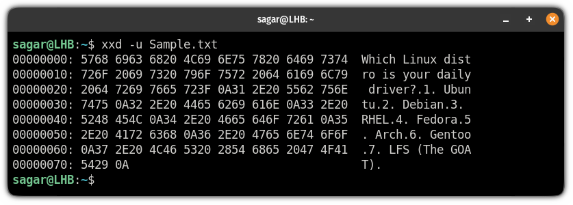 get hex output in upper case in linux