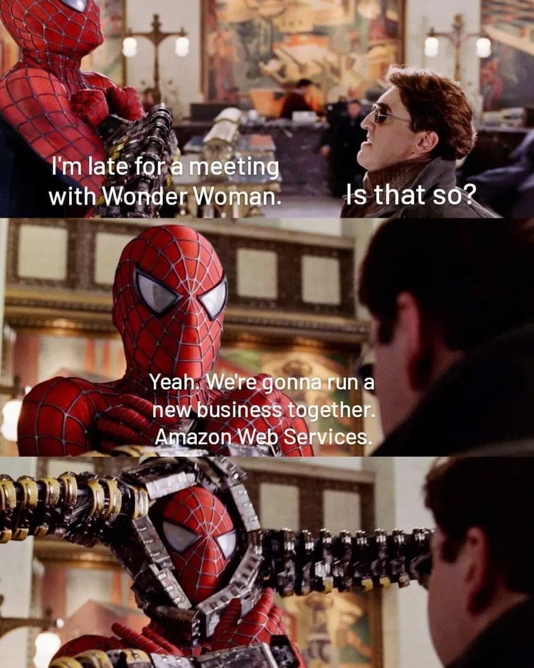 Spiderman meme for devops and AWS folks