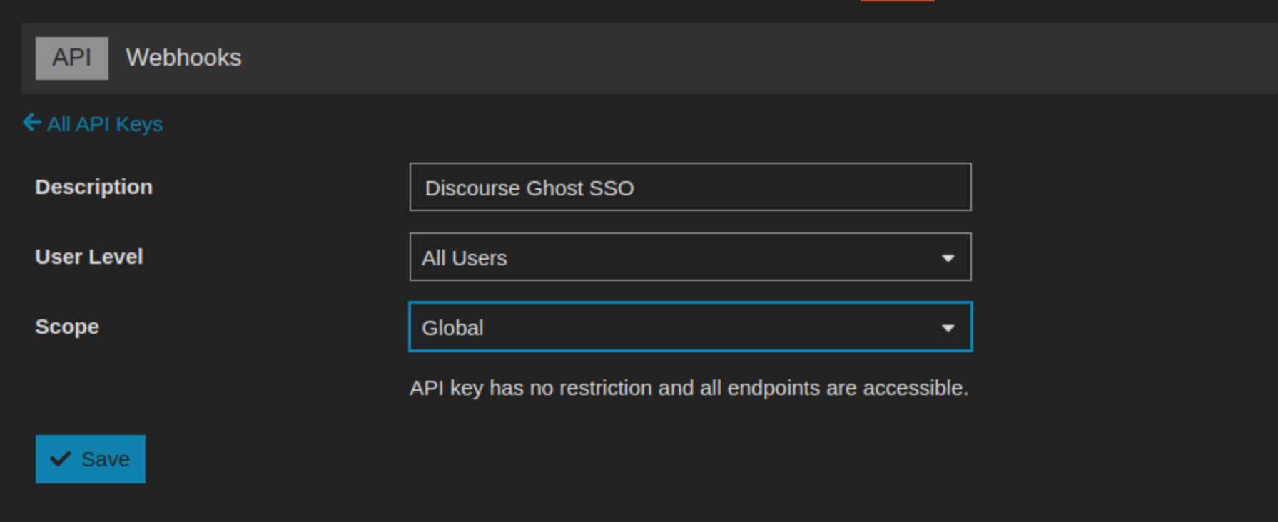 Creating new API in Discourse for Ghost integartion