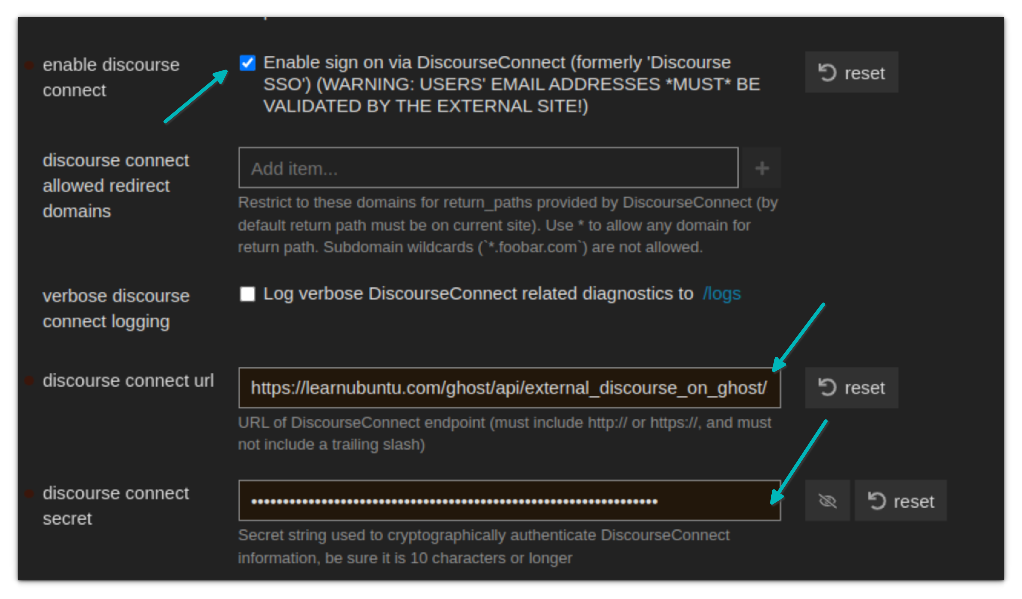 Enable Discourse Connect