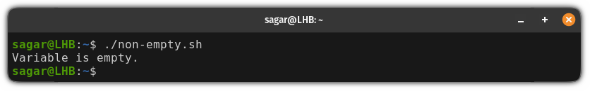Check if variable is empty in Bash Using a non-empty check