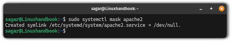 Mask service using the systemctl command in Linux