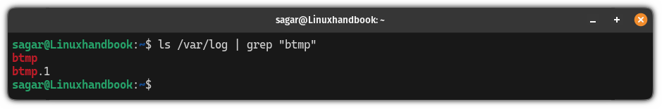 Find the btmp file in Linux