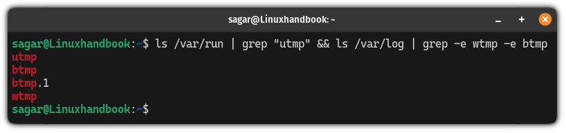 utmp, wtmp, and btmp Files in Linux