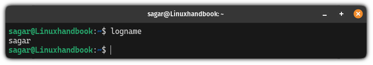 Use the logname command in Linux to find the currently logged-in user