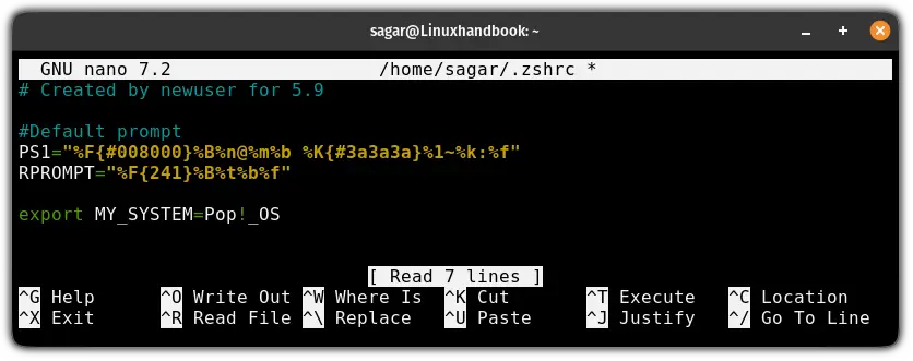 Create a permanent environment variable in zsh