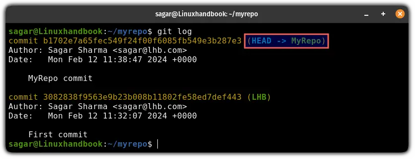 Diffrent branches are shown while using git log command