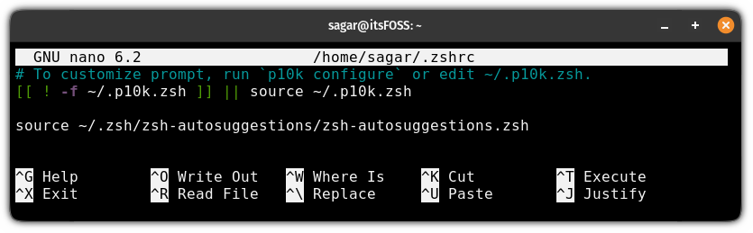 enable auto suggestion manually in zsh