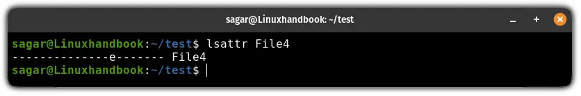 Find file attributes using the lsattr command