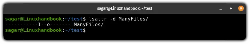 Treat directory as a normal file while using the lsattr command