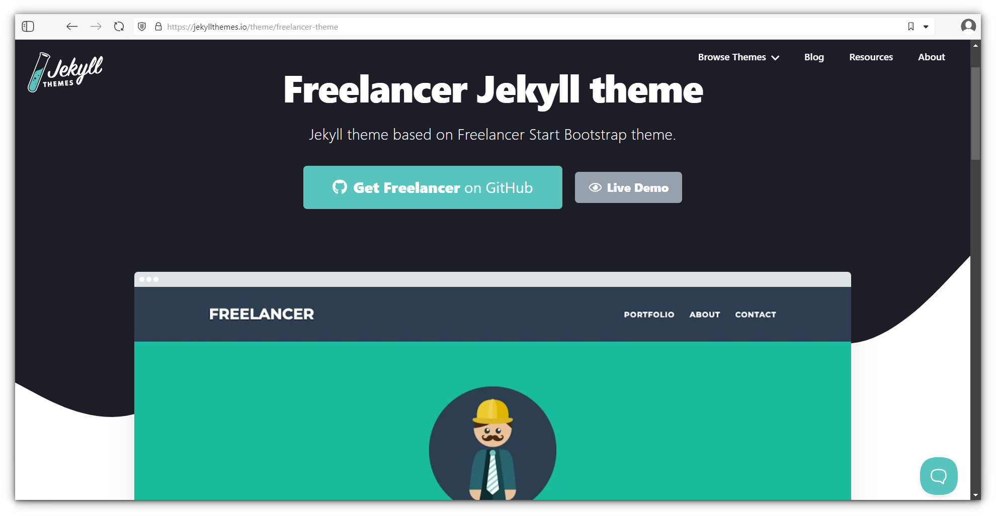 Im using Freelancer theme template