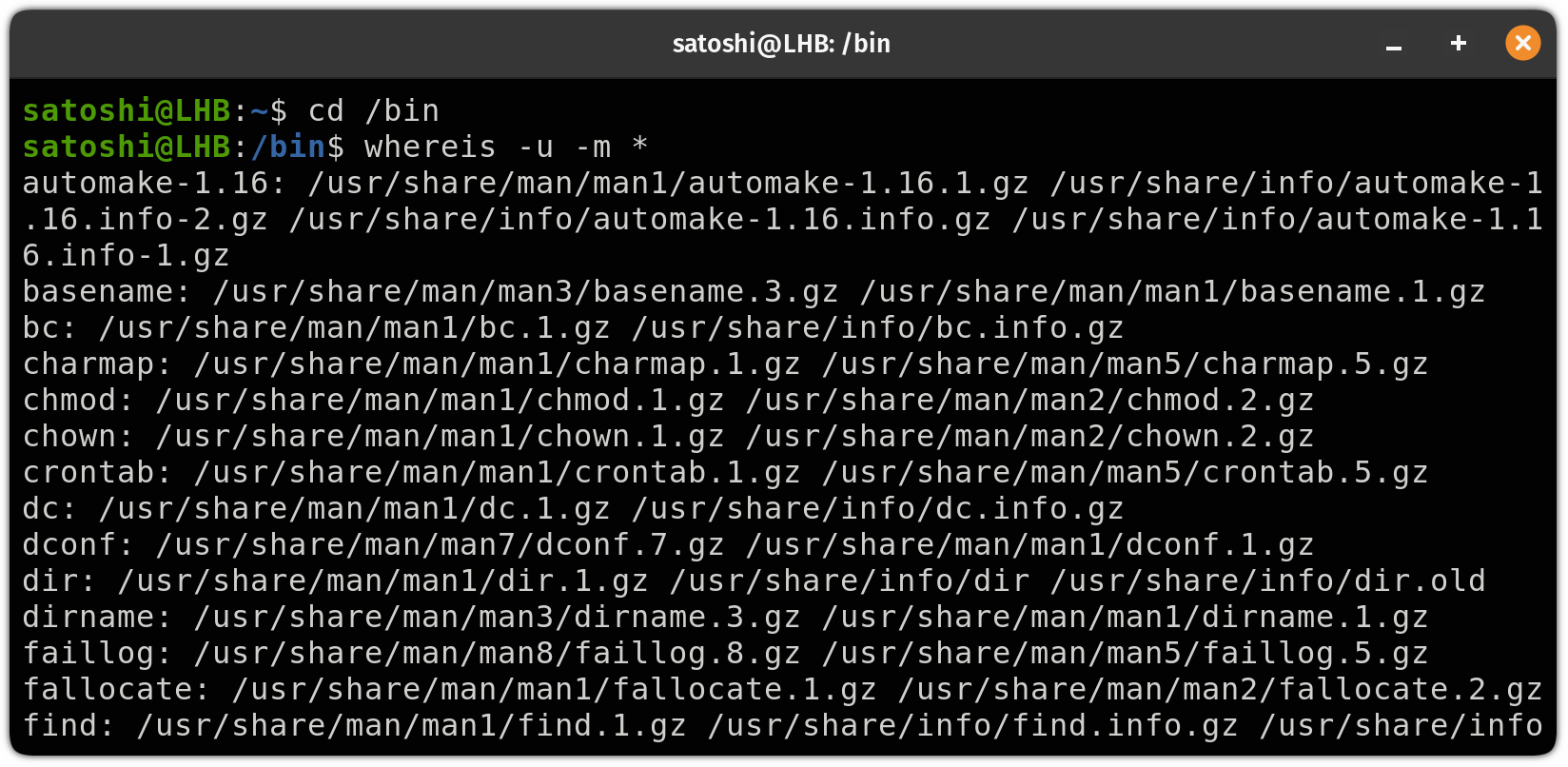 Search for unsual files using whereis command