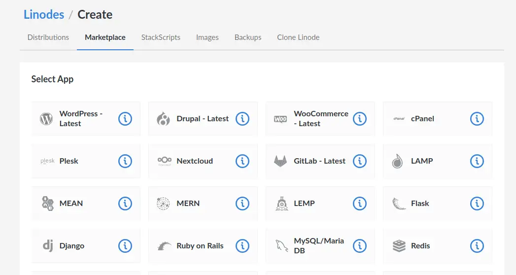 Linode marketplace