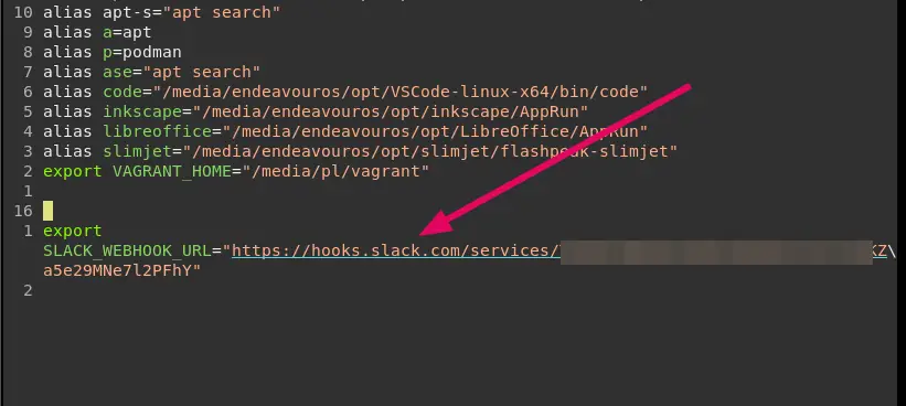 webhook url