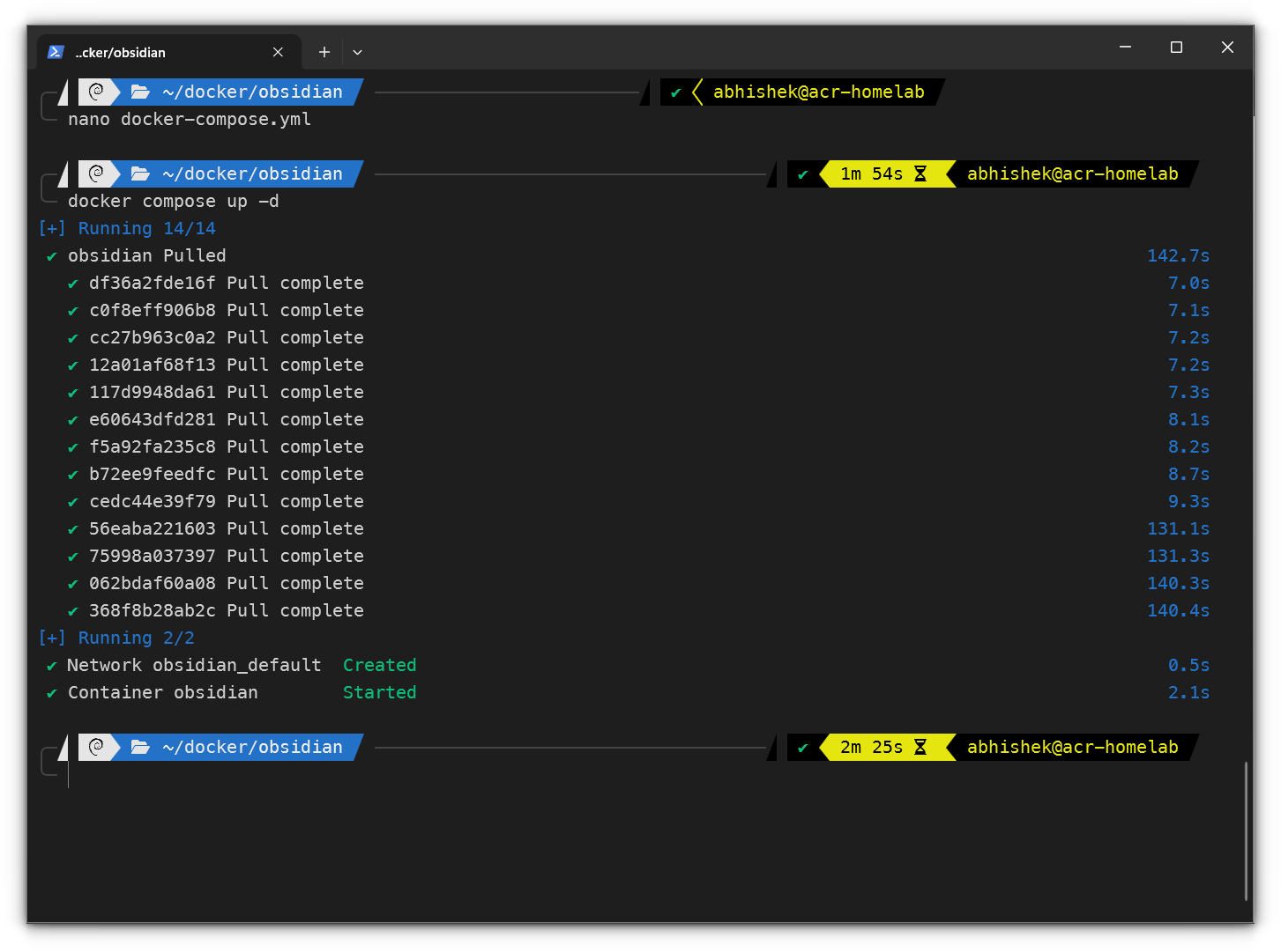 deploying the docker container